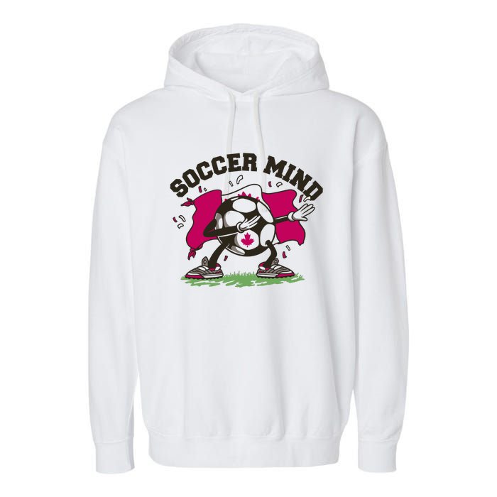 Soccer Mind Canadian Flag Sport Garment-Dyed Fleece Hoodie