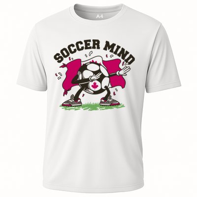 Soccer Mind Canadian Flag Sport Cooling Performance Crew T-Shirt