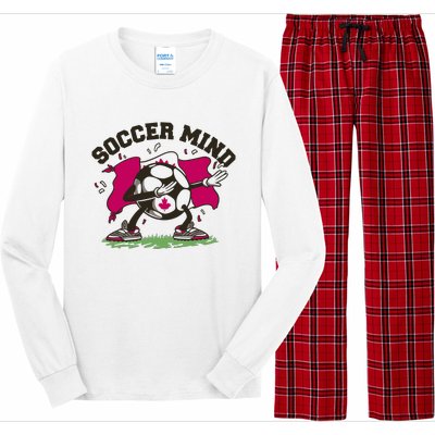 Soccer Mind Canadian Flag Sport Long Sleeve Pajama Set