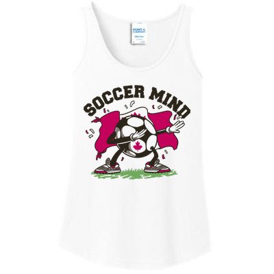 Soccer Mind Canadian Flag Sport Ladies Essential Tank