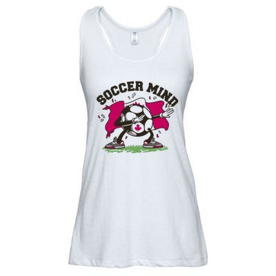 Soccer Mind Canadian Flag Sport Ladies Essential Flowy Tank