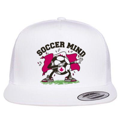 Soccer Mind Canadian Flag Sport Flat Bill Trucker Hat