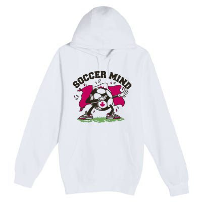 Soccer Mind Canadian Flag Sport Premium Pullover Hoodie