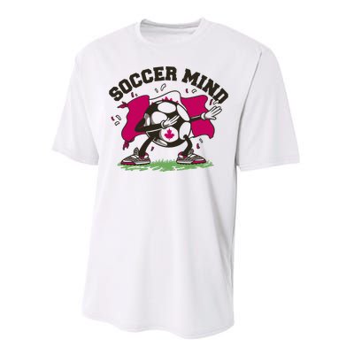 Soccer Mind Canadian Flag Sport Performance Sprint T-Shirt