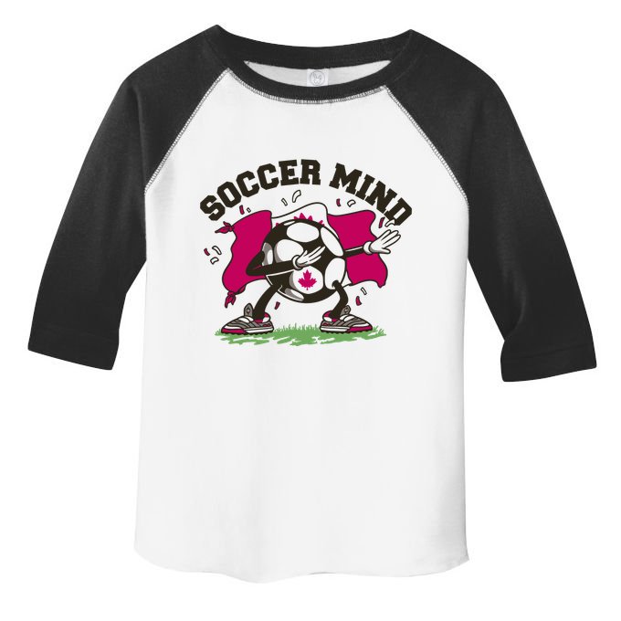 Soccer Mind Canadian Flag Sport Toddler Fine Jersey T-Shirt