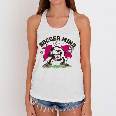 Soccer Mind Canadian Flag Sport Women's Knotted Racerback Tank