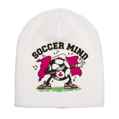 Soccer Mind Canadian Flag Sport Short Acrylic Beanie