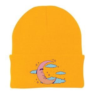 Sleeping Moon Cloud Knit Cap Winter Beanie