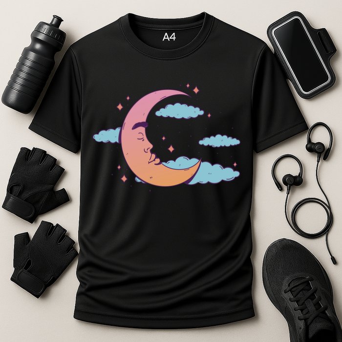 Sleeping Moon Cloud Cooling Performance Crew T-Shirt
