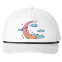 Sleeping Moon Cloud Snapback Five-Panel Rope Hat