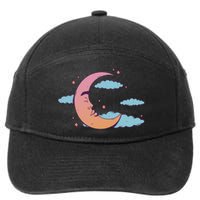 Sleeping Moon Cloud 7-Panel Snapback Hat