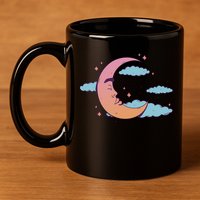 Sleeping Moon Cloud 11oz C Handle Ceramic Mug