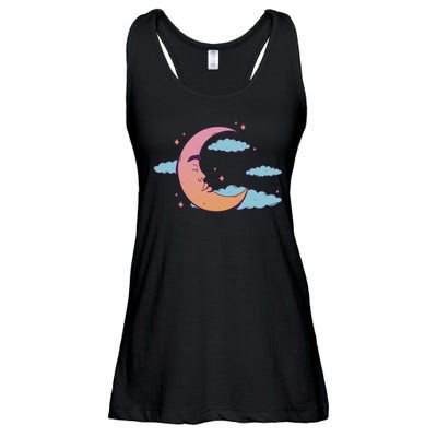 Sleeping Moon Cloud Ladies Essential Flowy Tank