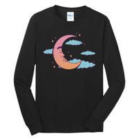 Sleeping Moon Cloud Tall Long Sleeve T-Shirt