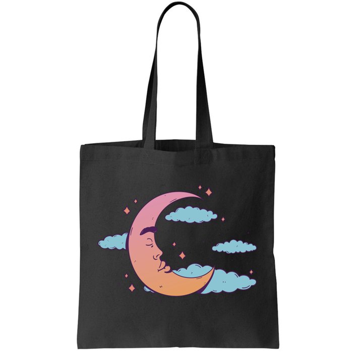 Sleeping Moon Cloud Tote Bag