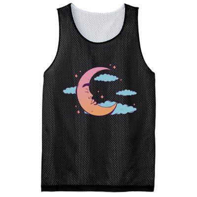 Sleeping Moon Cloud Mesh Reversible Basketball Jersey Tank
