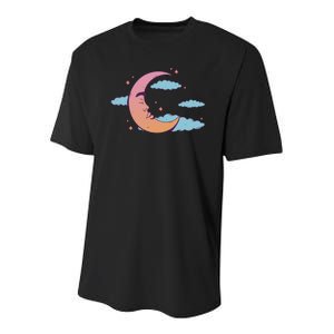 Sleeping Moon Cloud Youth Performance Sprint T-Shirt