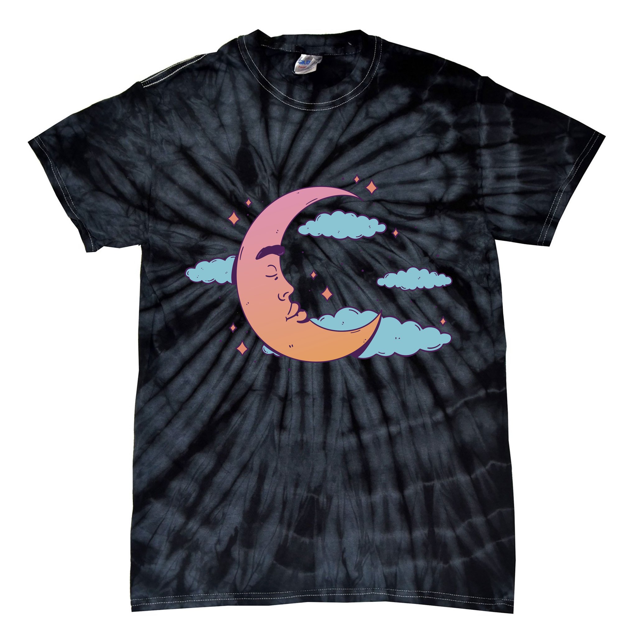 Sleeping Moon Cloud Tie-Dye T-Shirt