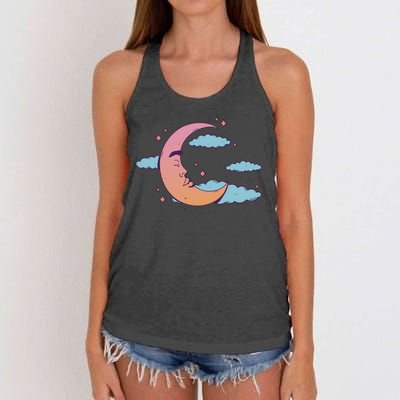 Sleeping Moon Cloud Women's Knotted Racerback Tank