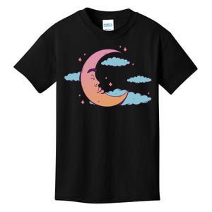 Sleeping Moon Cloud Kids T-Shirt