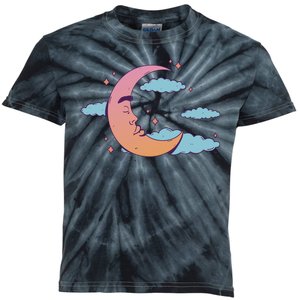 Sleeping Moon Cloud Kids Tie-Dye T-Shirt