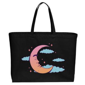 Sleeping Moon Cloud Cotton Canvas Jumbo Tote