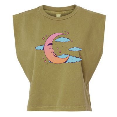 Sleeping Moon Cloud Garment-Dyed Women's Muscle Tee