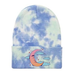 Sleeping Moon Cloud Tie Dye 12in Knit Beanie