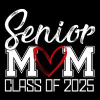 Senior Mom Class Of 2025 Heart 7-Panel Snapback Hat