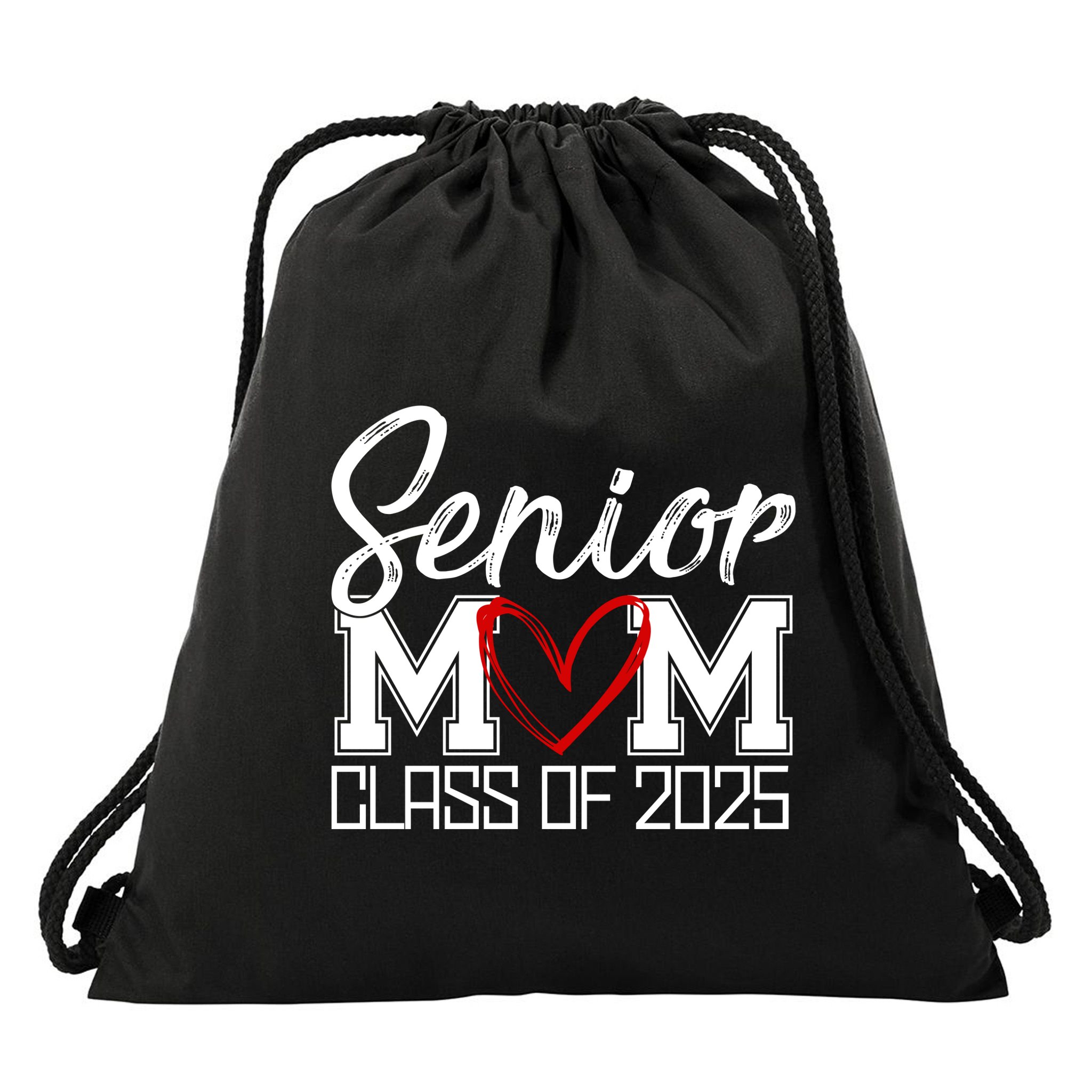 Senior Mom Class Of 2025 Heart Drawstring Bag