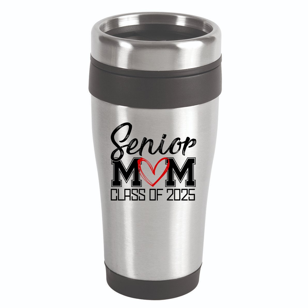 Senior Mom Class Of 2025 Heart 16oz Travel Tumbler