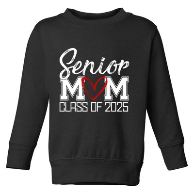 Senior Mom Class Of 2025 Heart Toddler Sweatshirt