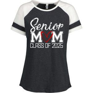 Senior Mom Class Of 2025 Heart Enza Ladies Jersey Colorblock Tee