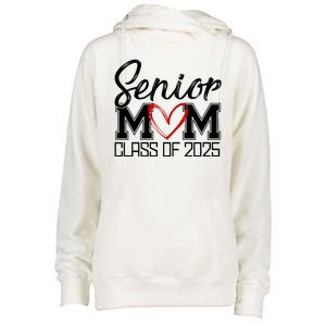 Senior Mom Class Of 2025 Heart Womens Funnel Neck Pullover Hood