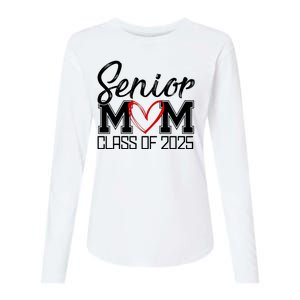 Senior Mom Class Of 2025 Heart Womens Cotton Relaxed Long Sleeve T-Shirt