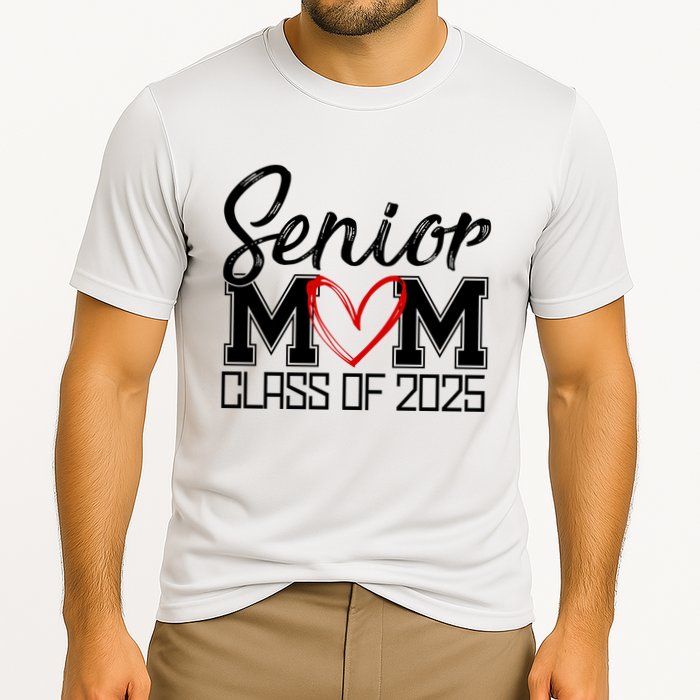 Senior Mom Class Of 2025 Heart Cooling Performance Crew T-Shirt