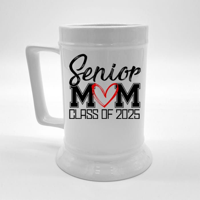 Senior Mom Class Of 2025 Heart Beer Stein