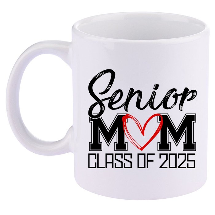 Senior Mom Class Of 2025 Heart 11oz C Handle Ceramic Mug