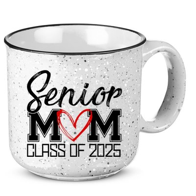 Senior Mom Class Of 2025 Heart 15oz Campfire Ceramic Mug