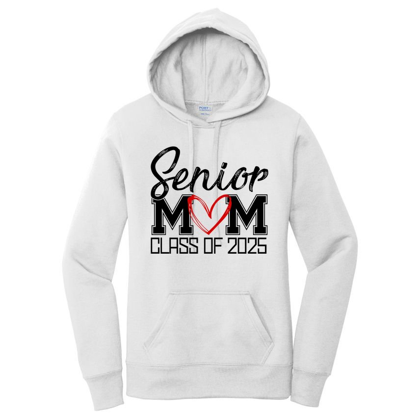 Senior Mom Class Of 2025 Heart Women's Pullover Hoodie