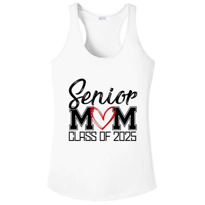 Senior Mom Class Of 2025 Heart Ladies PosiCharge Competitor Racerback Tank