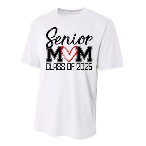 Senior Mom Class Of 2025 Heart Performance Sprint T-Shirt