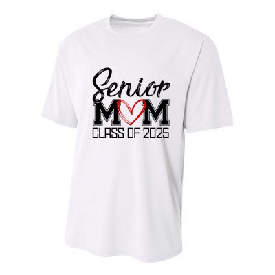 Senior Mom Class Of 2025 Heart Youth Performance Sprint T-Shirt
