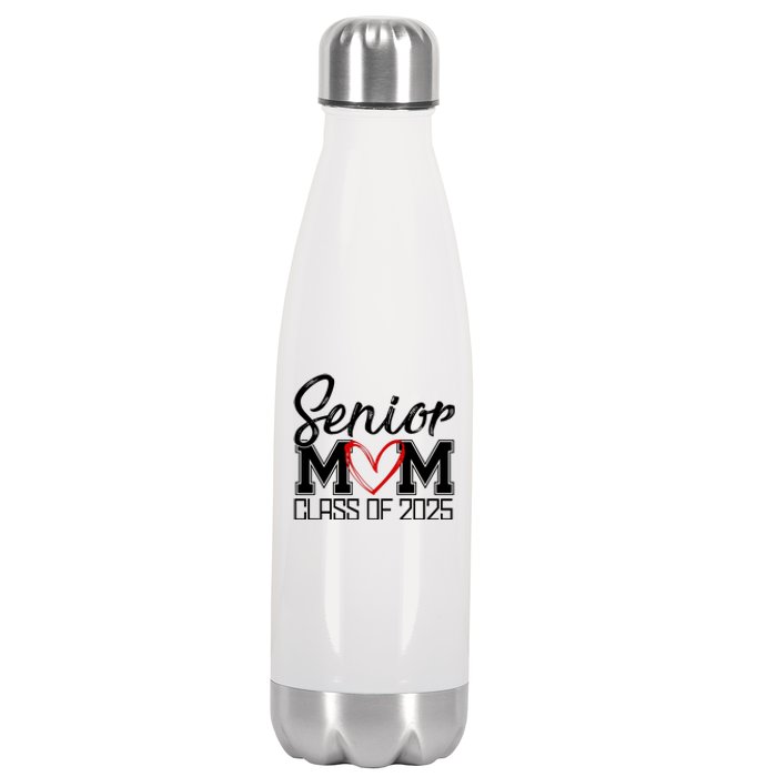 Senior Mom Class Of 2025 Heart Stainless Steel Insulated Water Bottle