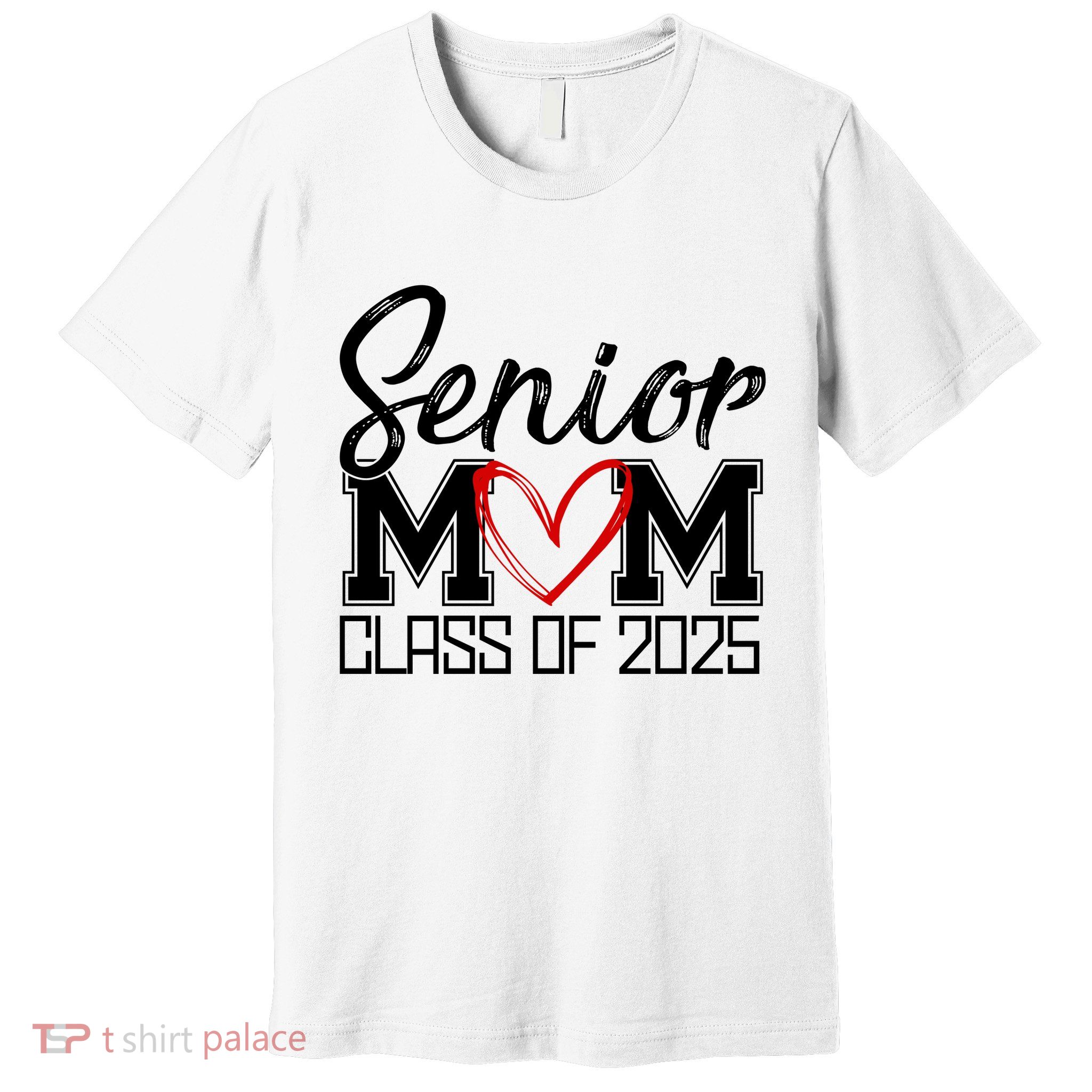 Senior Mom Class Of 2025 Heart Premium T-Shirt