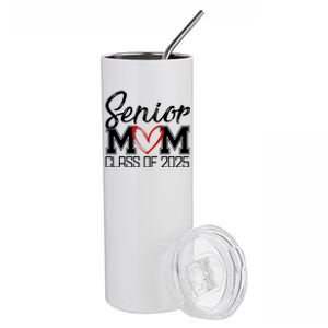 Senior Mom Class Of 2025 Heart Stainless Steel Tumbler