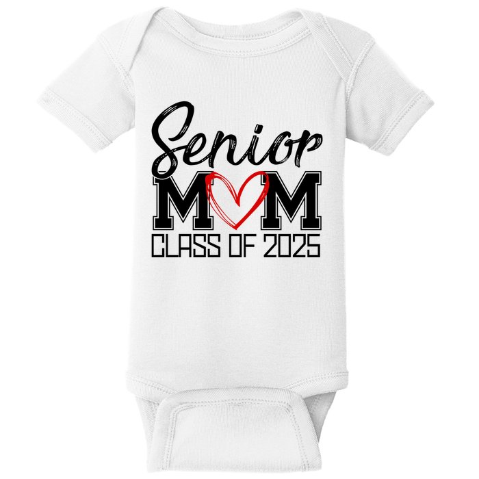 Senior Mom Class Of 2025 Heart Baby Bodysuit