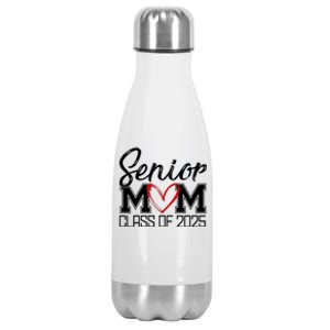 Senior Mom Class Of 2025 Heart Stainless Steel Insulated Water Bottle