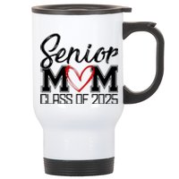 Senior Mom Class Of 2025 Heart Stainless Steel Travel Mug