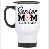 Senior Mom Class Of 2025 Heart Stainless Steel Travel Mug